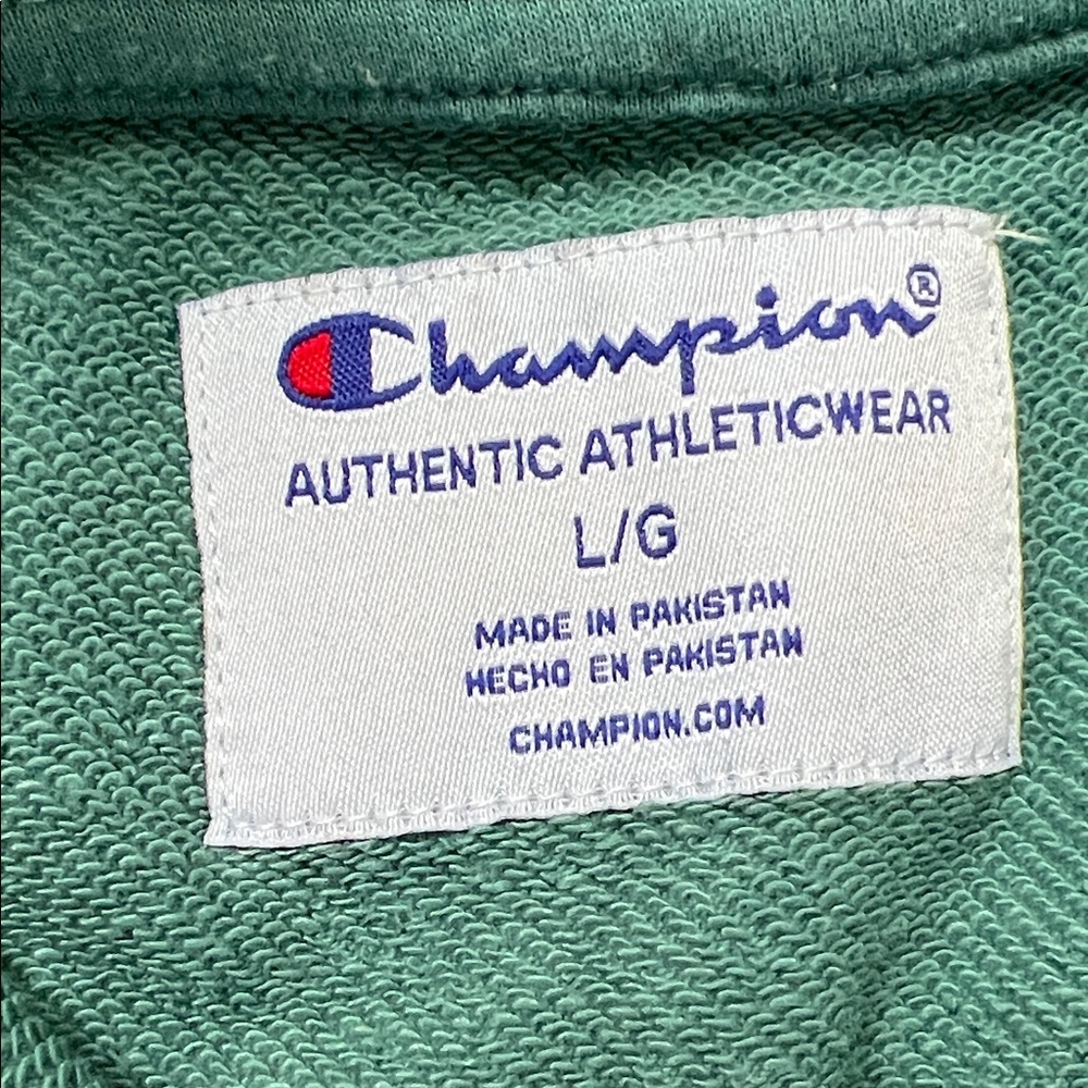 Champion Woman’s quarter Zip-Teal Sweater cropped fit - Picture 3 of 4